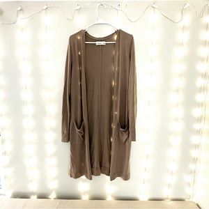 A&F Lightweight Brown Duster Cardigan